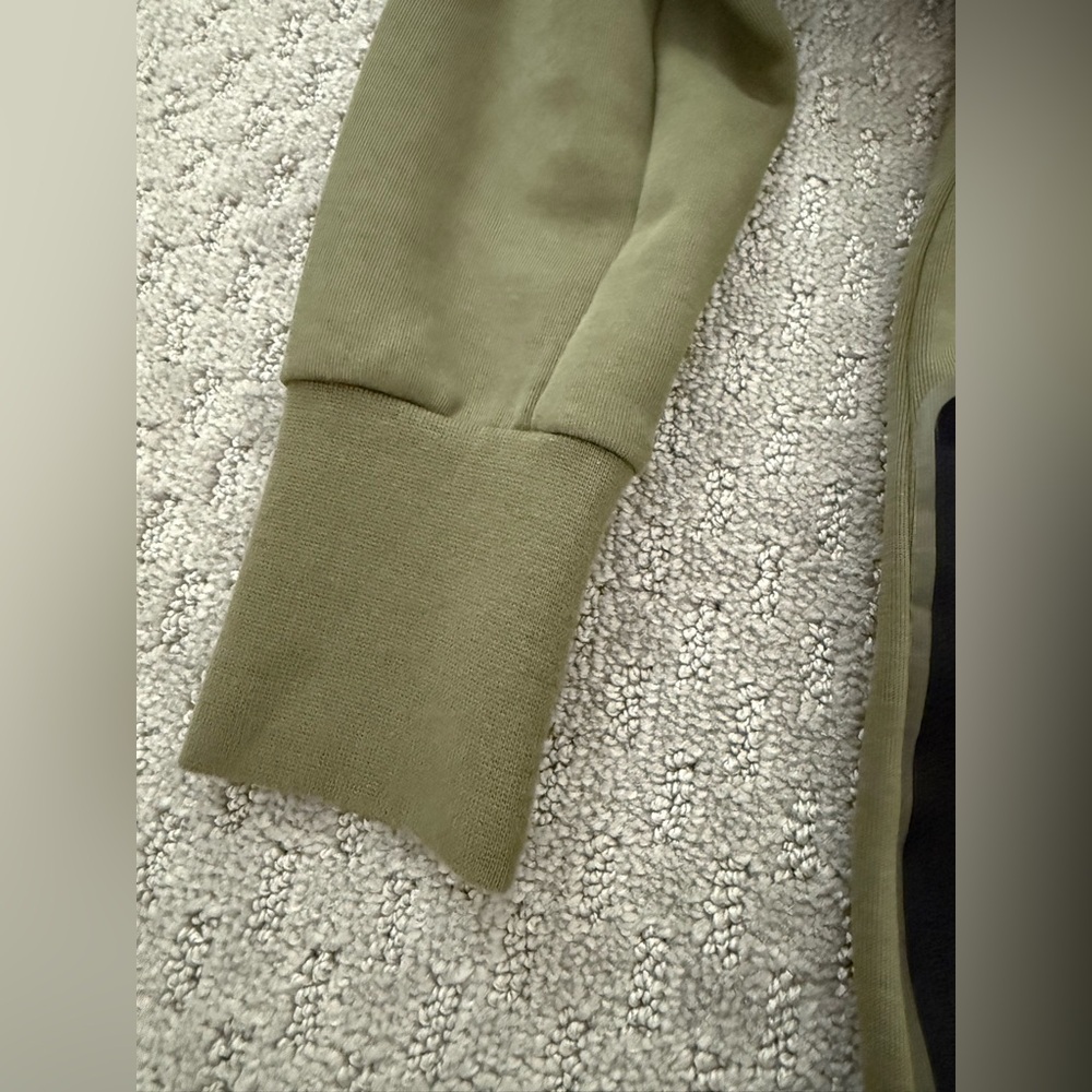 Nike Women’s Sportswear Tech Fleece Essential Full Zip Hoodie in Olive Green - Picture 7 of 13